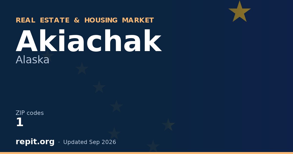 Akiachak, AK real estate and housing market — 1 ZIP code