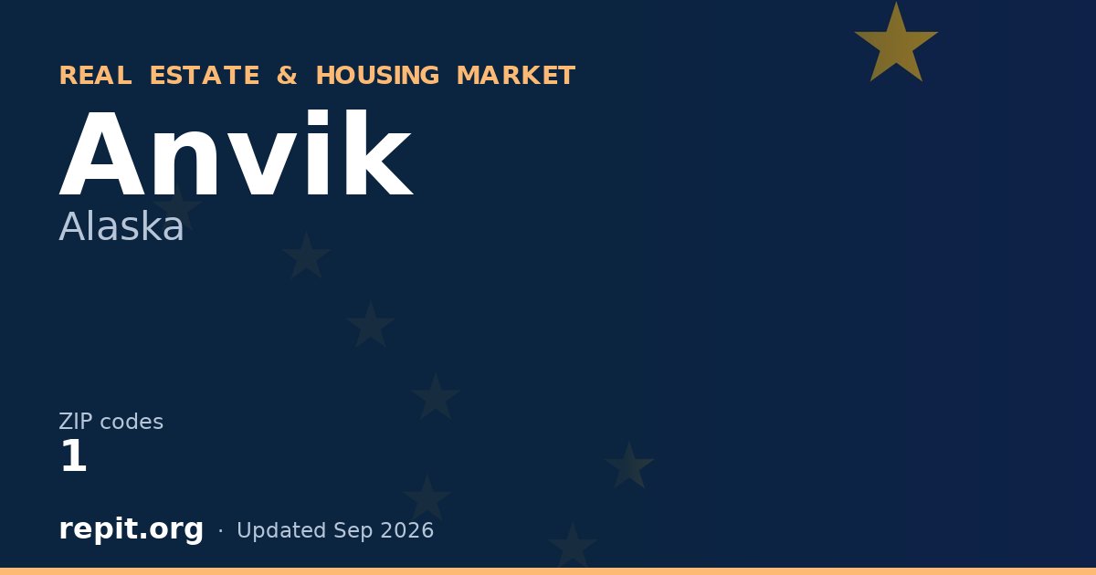 Anvik, AK real estate and housing market — 1 ZIP code