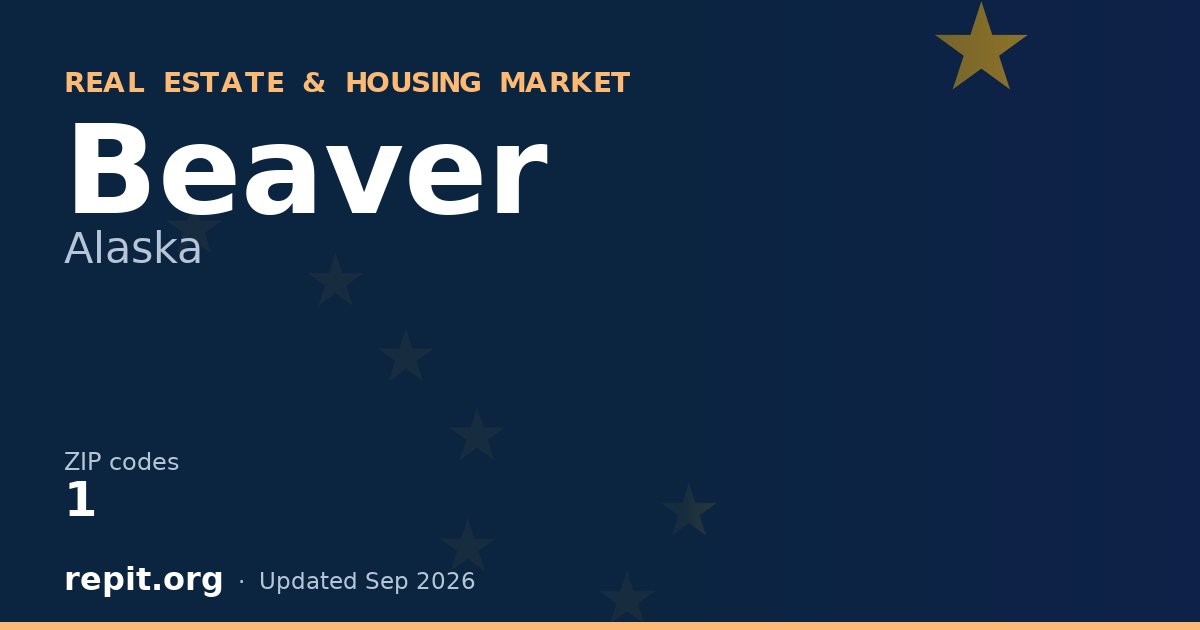 Beaver, AK real estate and housing market — 1 ZIP code
