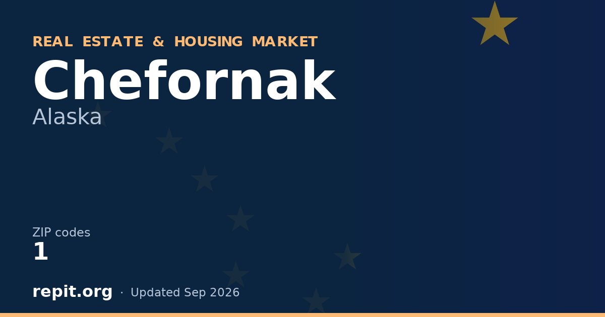Chefornak, AK real estate and housing market — 1 ZIP code