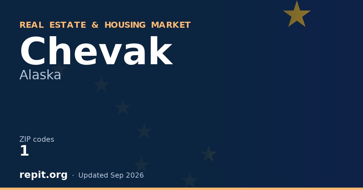 Chevak, AK real estate and housing market — 1 ZIP code