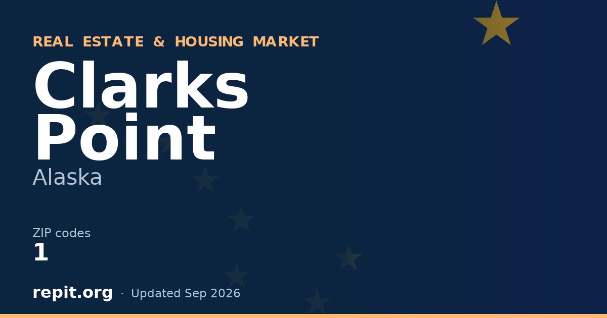 Clarks Point, AK real estate and housing market — 1 ZIP code