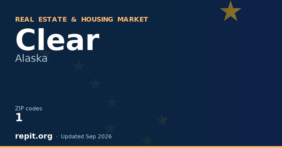 Clear, AK real estate and housing market — 1 ZIP code