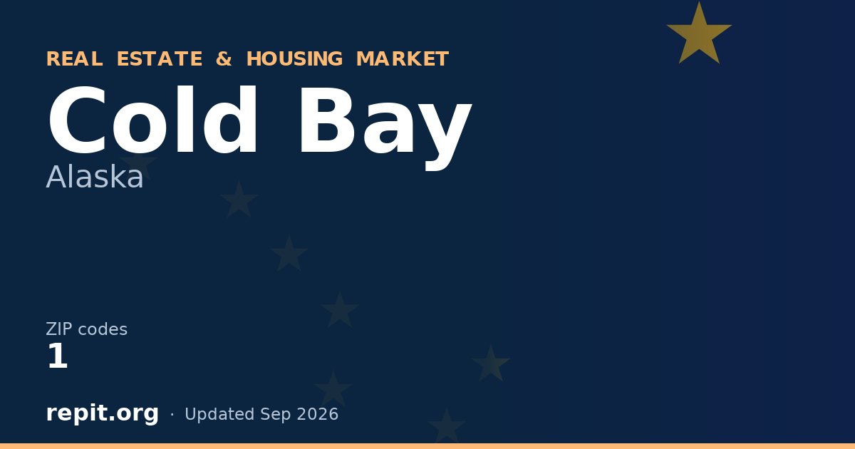 Cold Bay, AK real estate and housing market — 1 ZIP code