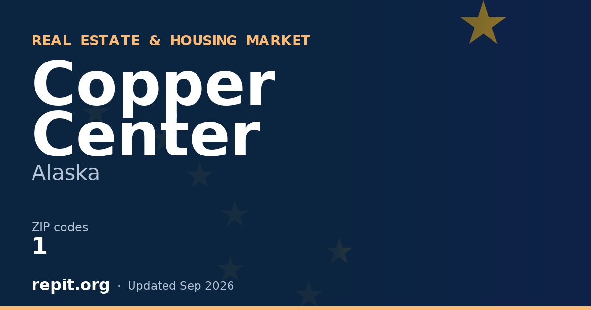Copper Center, AK real estate and housing market — 1 ZIP code