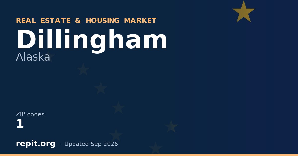 Dillingham, AK real estate and housing market — 1 ZIP code