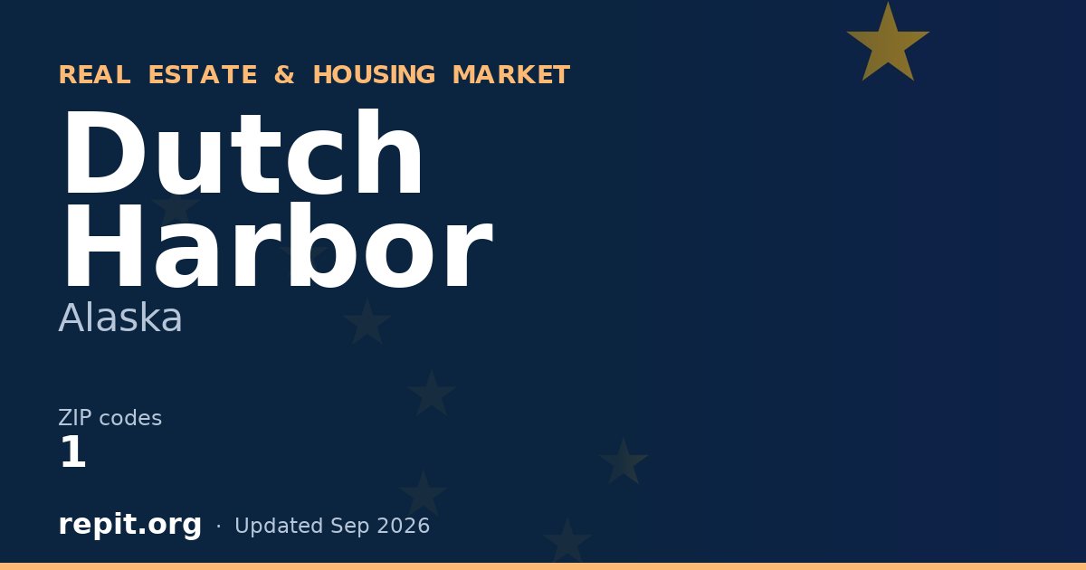 Dutch Harbor, AK real estate and housing market — 1 ZIP code