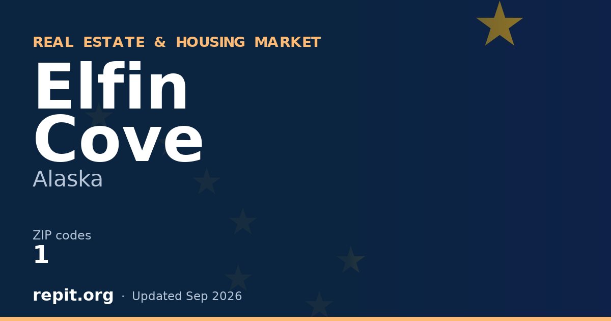 Elfin Cove, AK real estate and housing market — 1 ZIP code