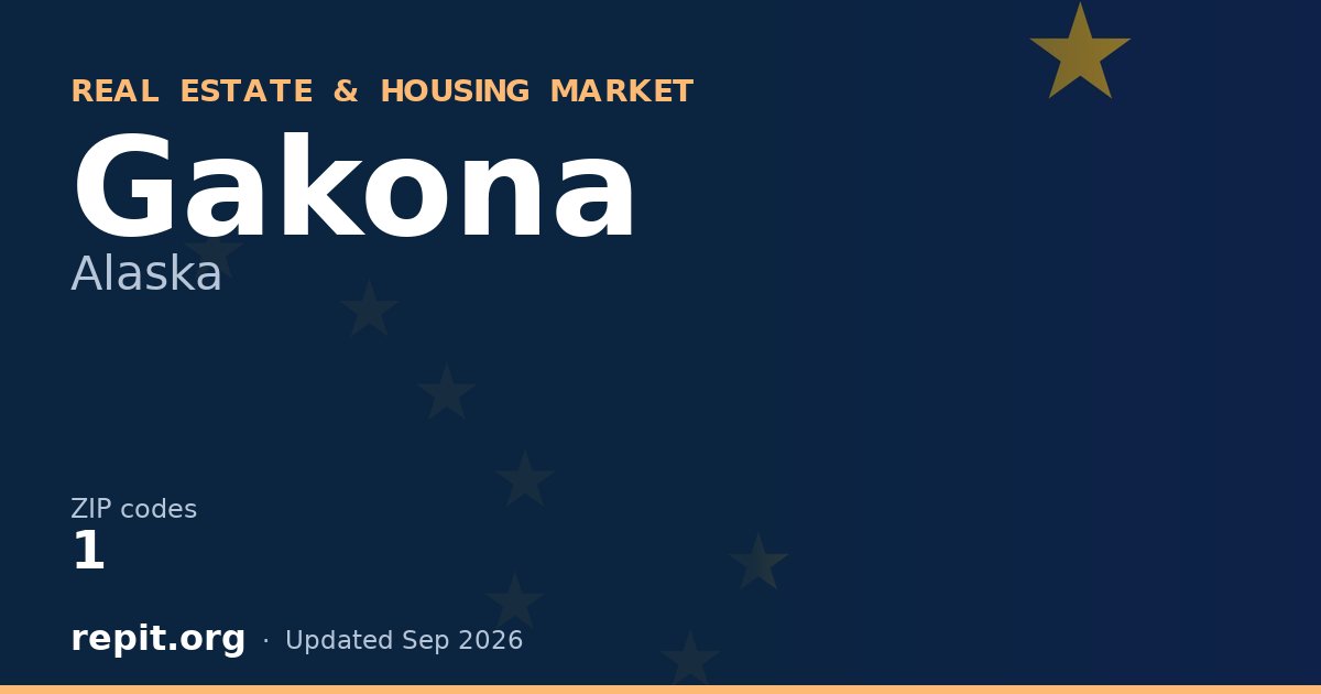 Gakona, AK real estate and housing market — 1 ZIP code