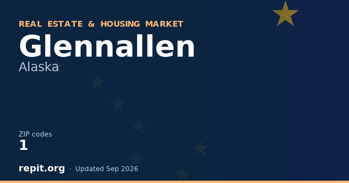 Glennallen, AK real estate and housing market — 1 ZIP code
