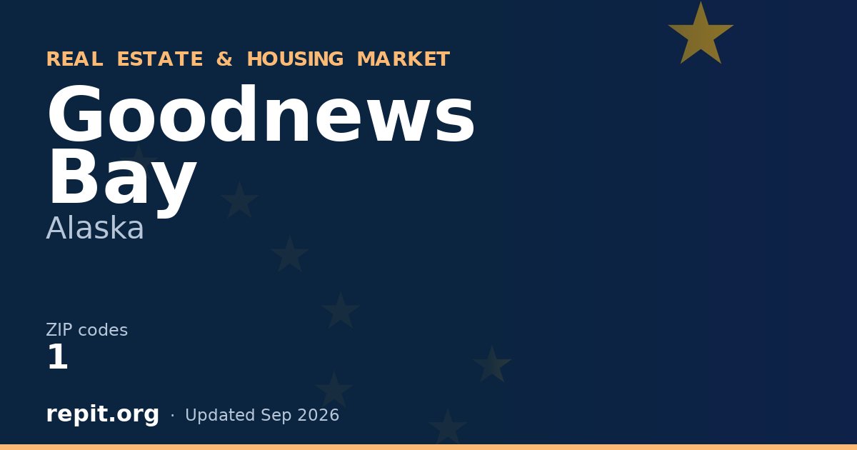 Goodnews Bay, AK real estate and housing market — 1 ZIP code