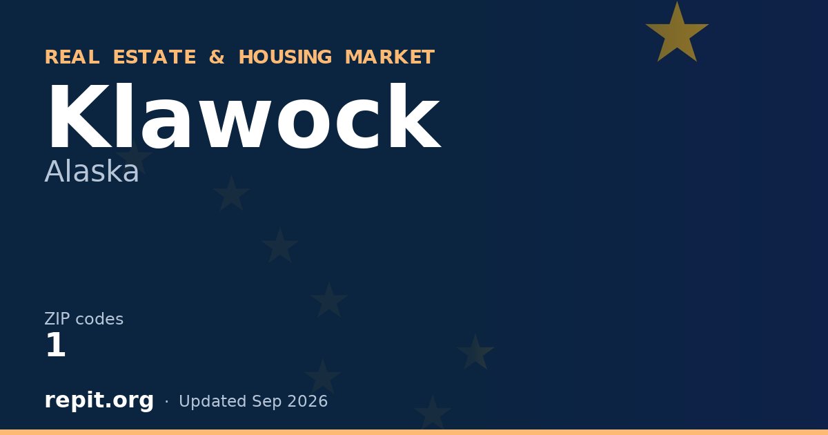 Klawock, AK real estate and housing market — 1 ZIP code