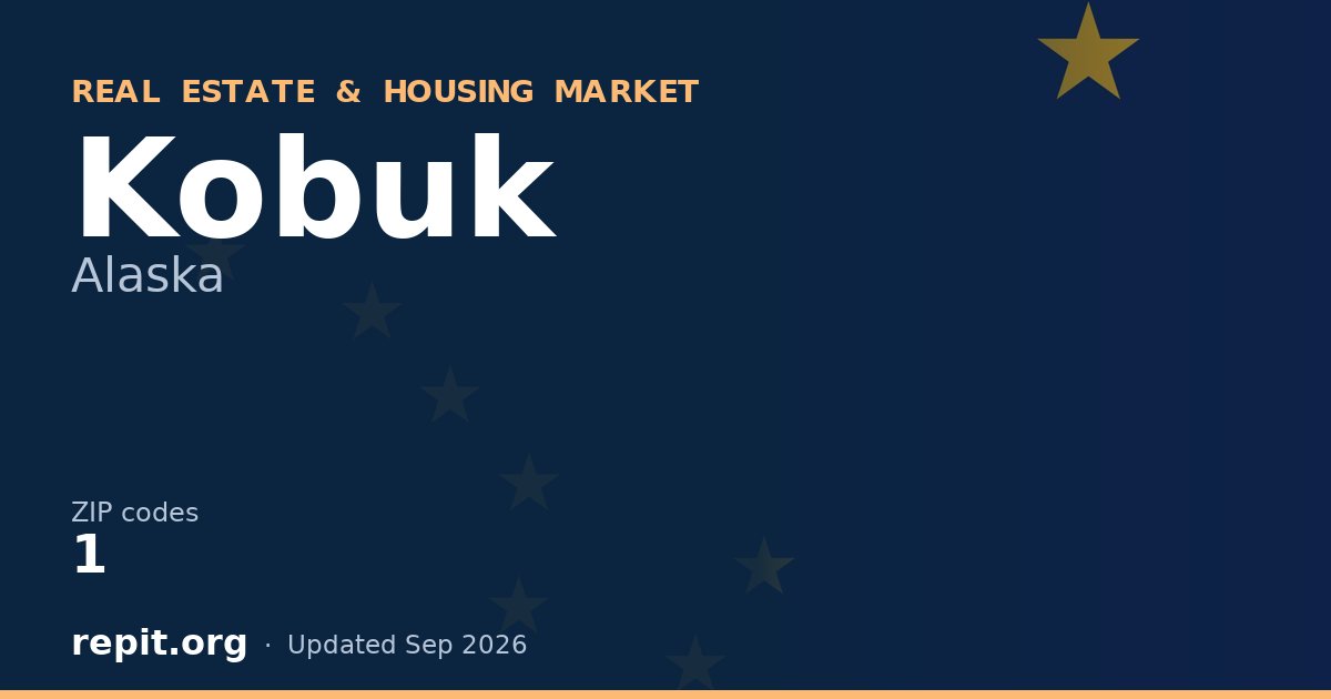 Kobuk, AK real estate and housing market — 1 ZIP code