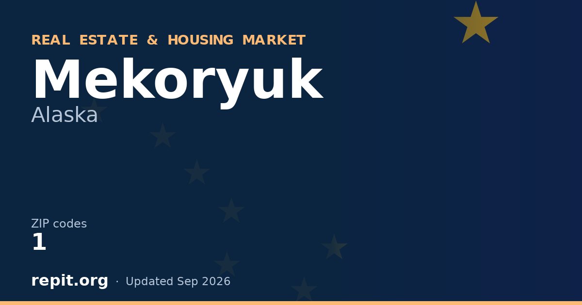 Mekoryuk, AK real estate and housing market — 1 ZIP code