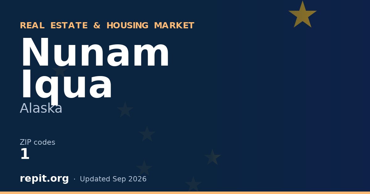 Nunam Iqua, AK real estate and housing market — 1 ZIP code