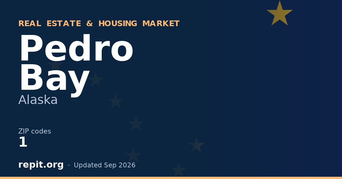 Pedro Bay, AK real estate and housing market — 1 ZIP code