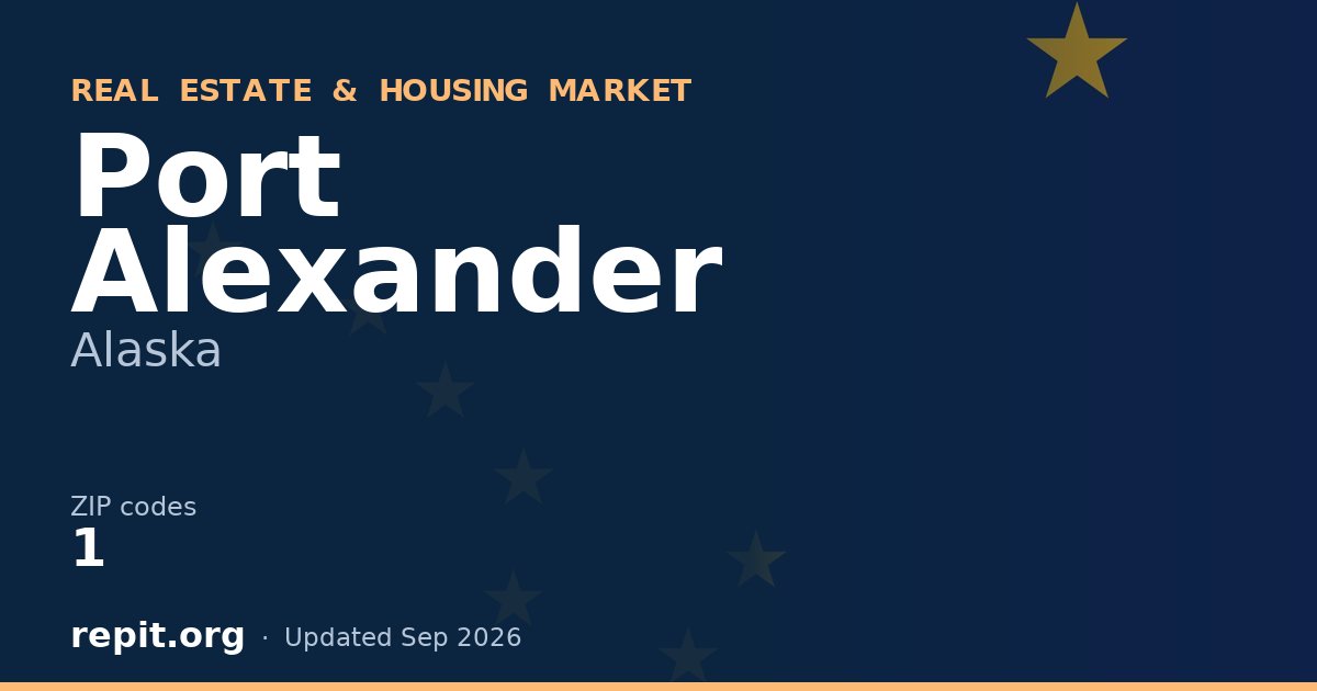Port Alexander, AK real estate and housing market — 1 ZIP code