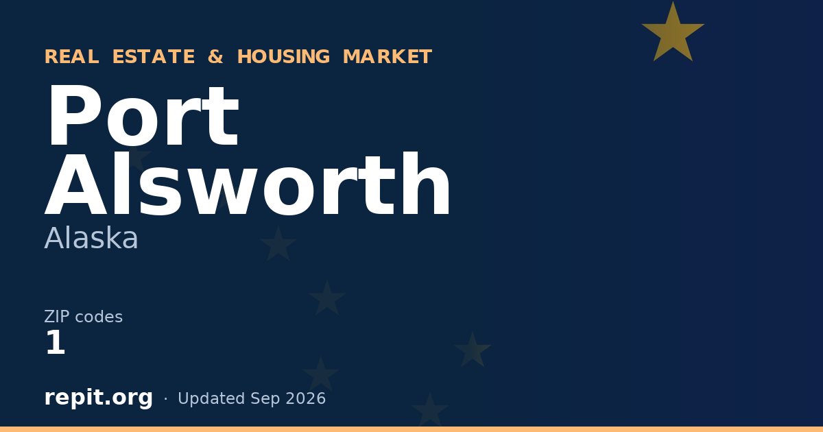 Port Alsworth, AK real estate and housing market — 1 ZIP code