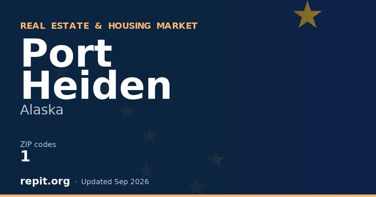 Port Heiden, AK real estate and housing market — 1 ZIP code