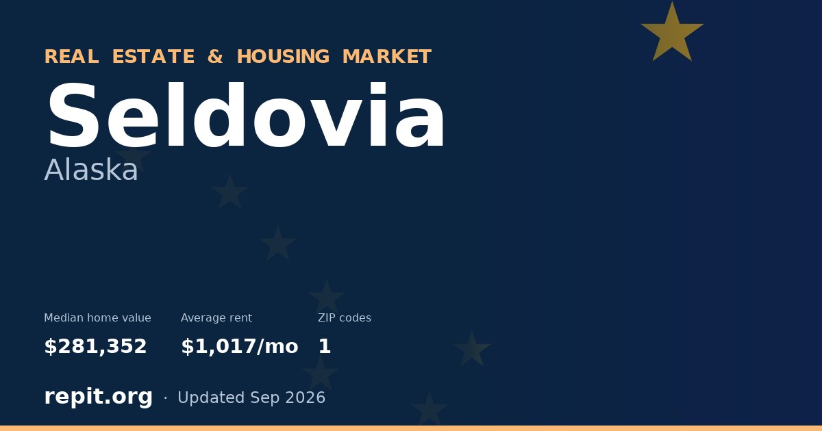 Seldovia, AK real estate and housing market — median home value $281,352, average rent $1,017/mo, 1 ZIP code