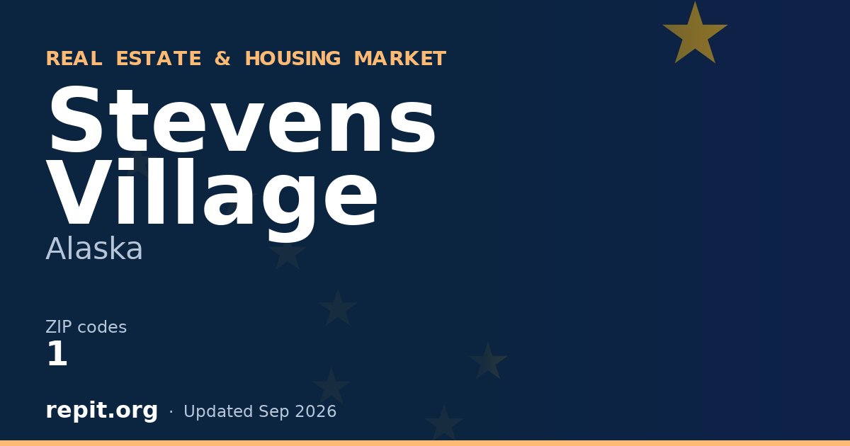 Stevens Village, AK real estate and housing market — 1 ZIP code