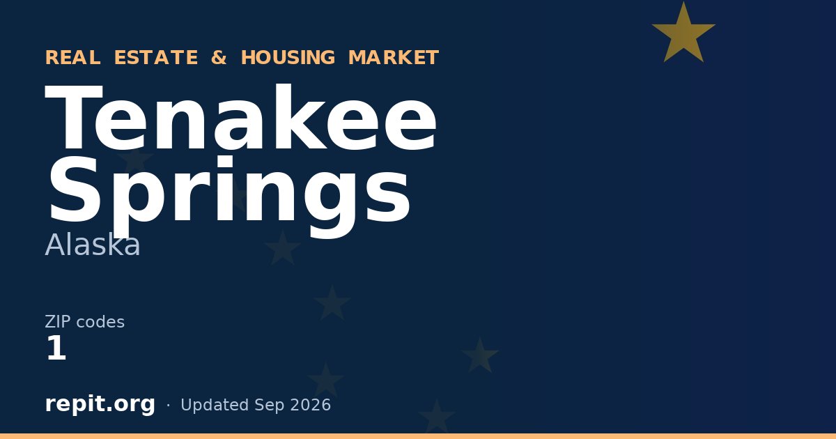 Tenakee Springs, AK real estate and housing market — 1 ZIP code