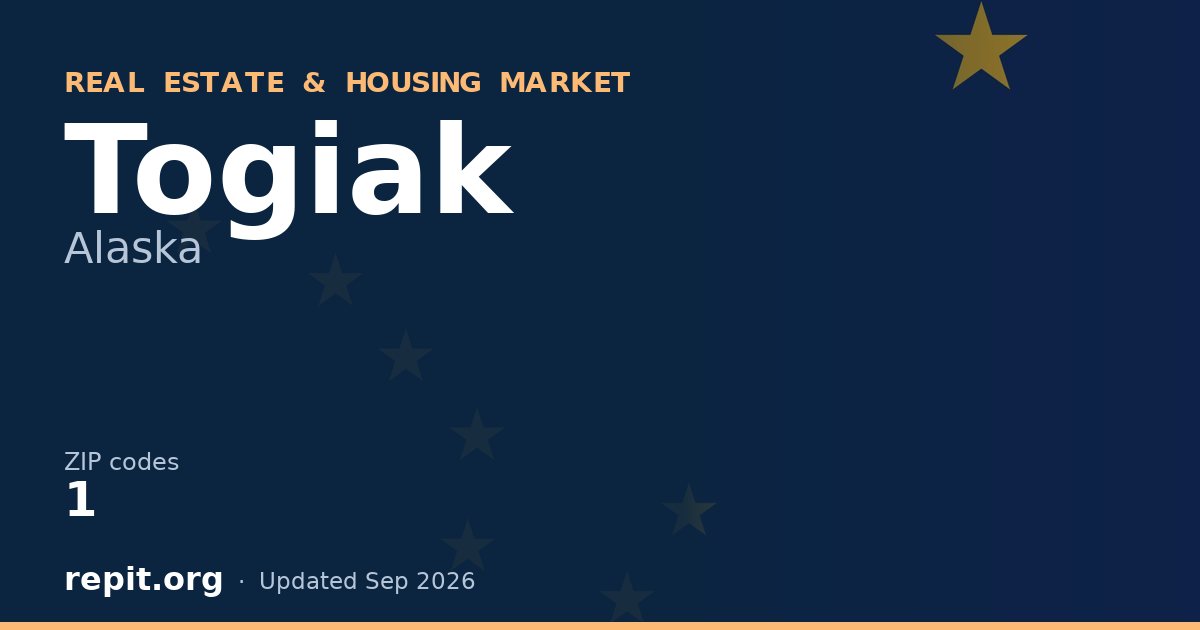 Togiak, AK real estate and housing market — 1 ZIP code