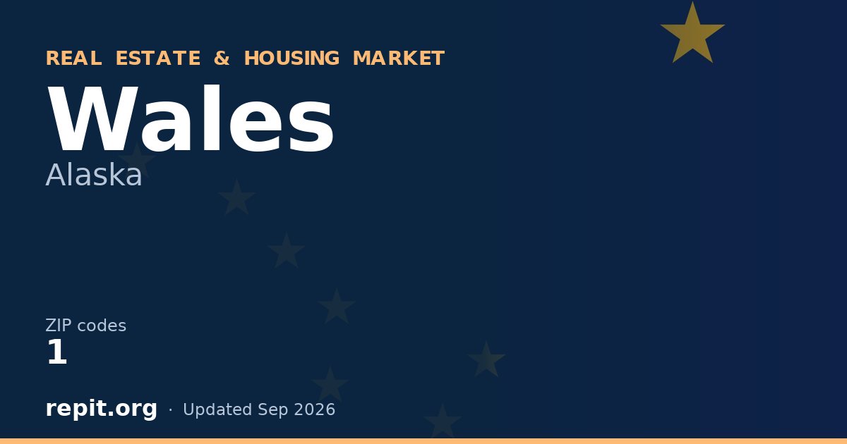 Wales, AK real estate and housing market — 1 ZIP code
