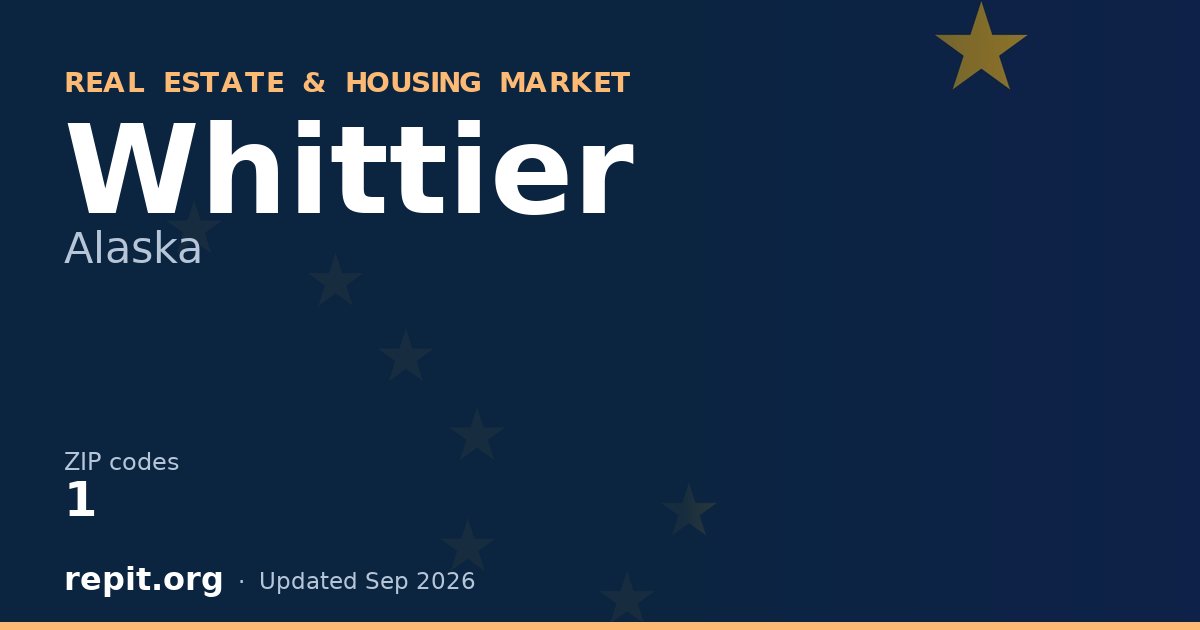 Whittier, AK real estate and housing market — 1 ZIP code