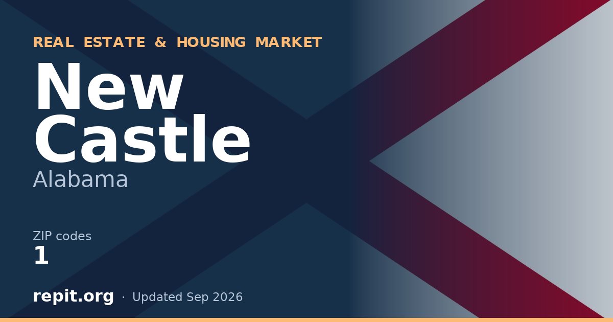 New Castle, AL real estate and housing market — 1 ZIP code