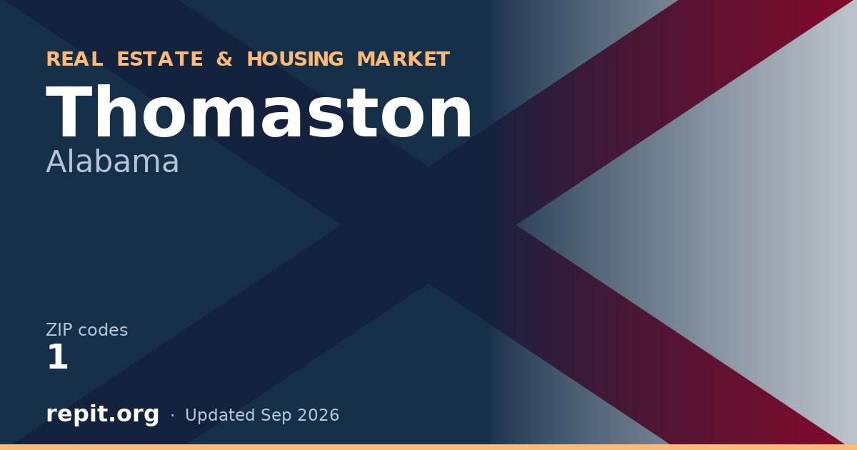 Thomaston, AL real estate and housing market — 1 ZIP code