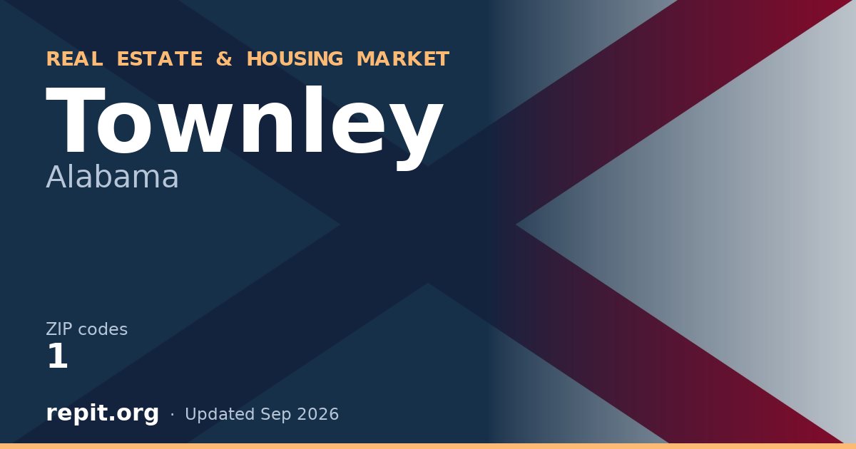 Townley, AL real estate and housing market — 1 ZIP code