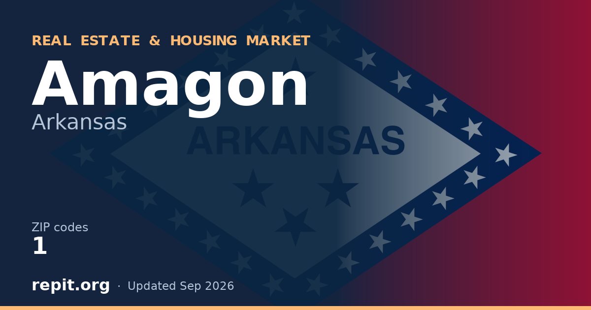 Amagon, AR real estate and housing market — 1 ZIP code