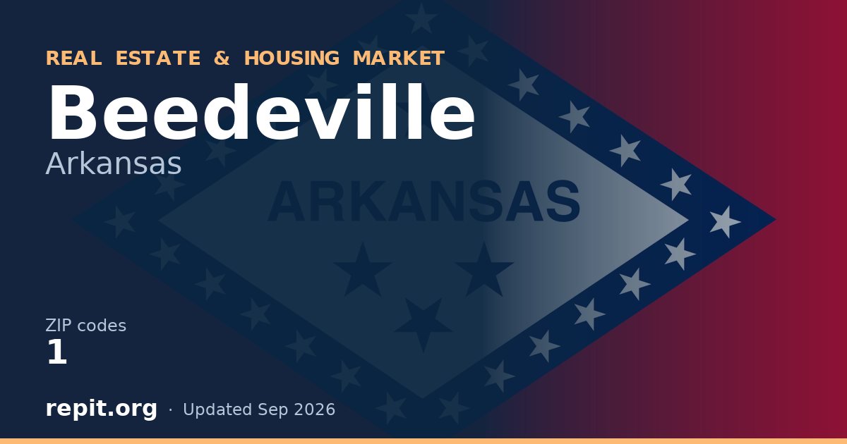 Beedeville, AR real estate and housing market — 1 ZIP code