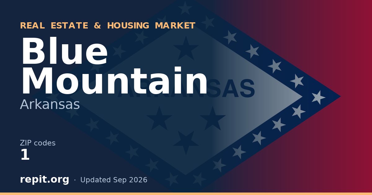 Blue Mountain, AR real estate and housing market — 1 ZIP code
