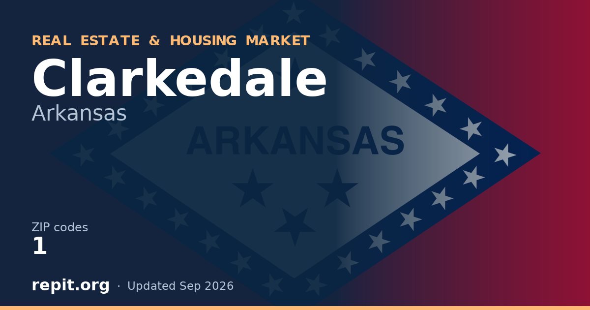 Clarkedale, AR real estate and housing market — 1 ZIP code