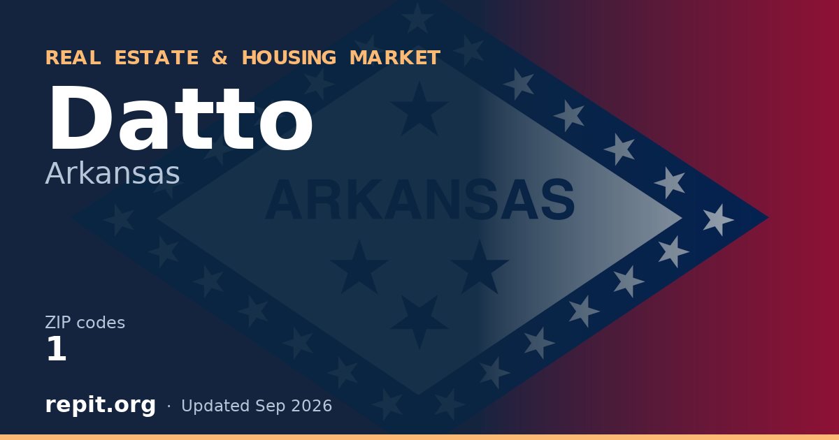 Datto, AR real estate and housing market — 1 ZIP code