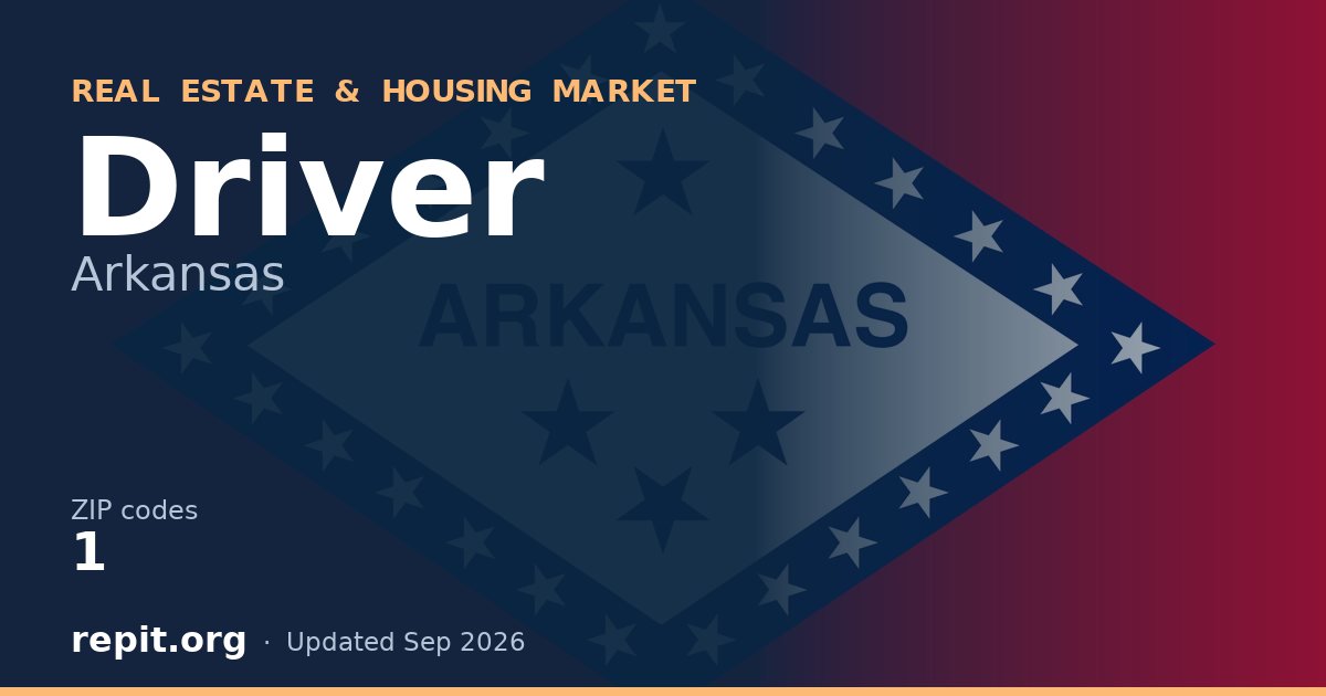 Driver, AR real estate and housing market — 1 ZIP code