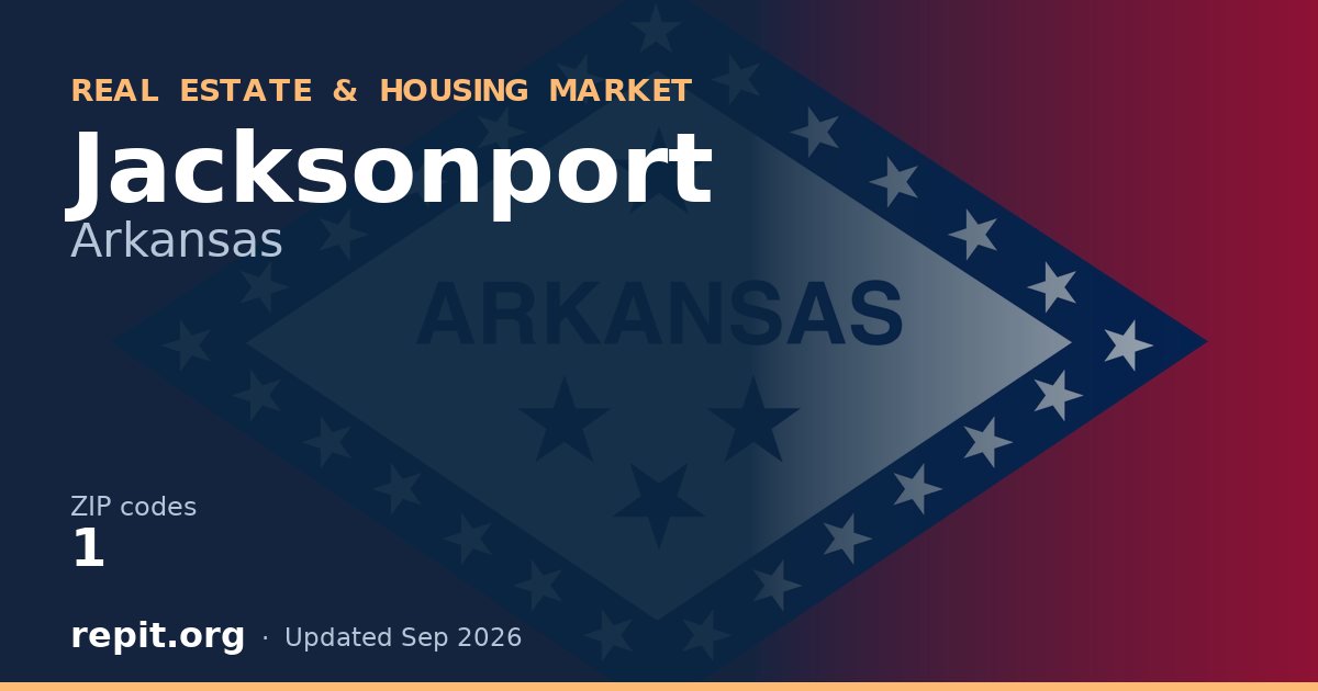 Jacksonport, AR real estate and housing market — 1 ZIP code