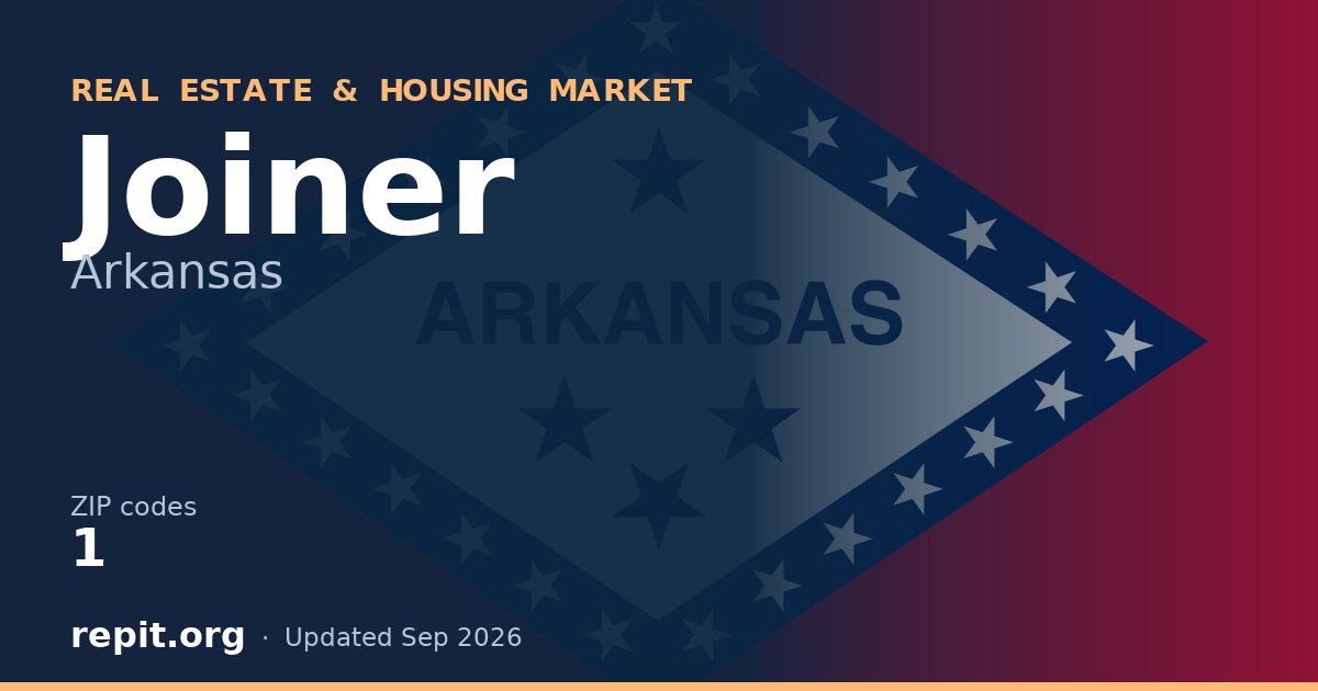 Joiner, AR real estate and housing market — 1 ZIP code