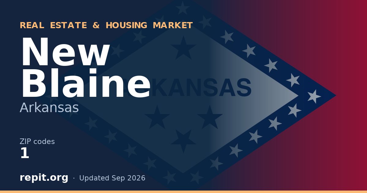 New Blaine, AR real estate and housing market — 1 ZIP code