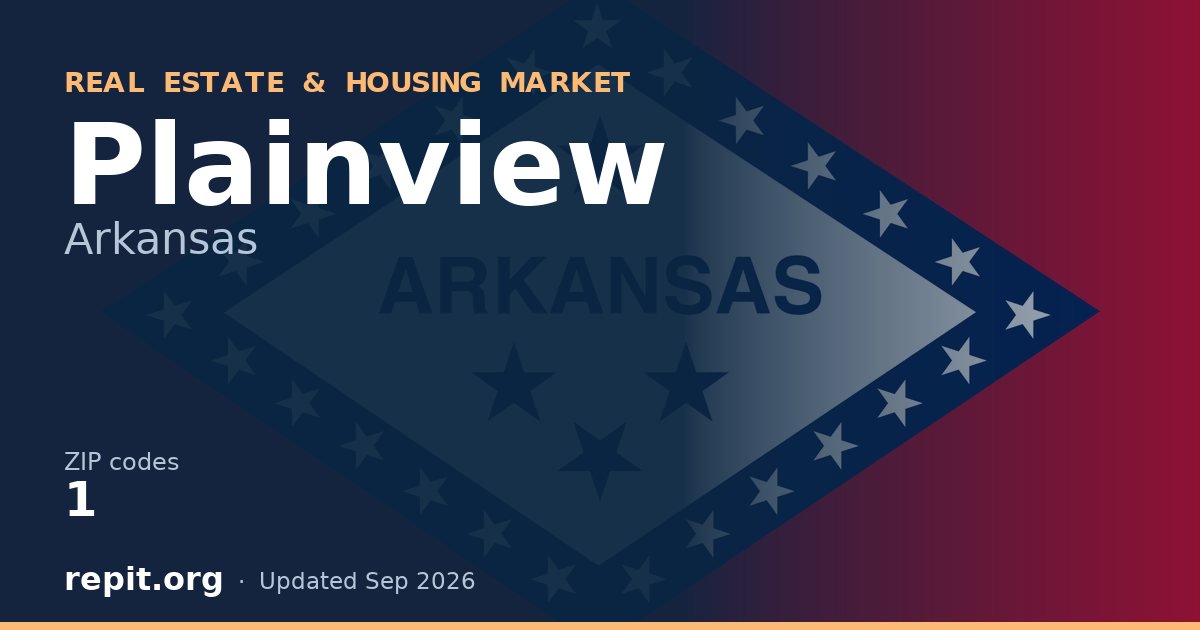 Plainview, AR real estate and housing market — 1 ZIP code