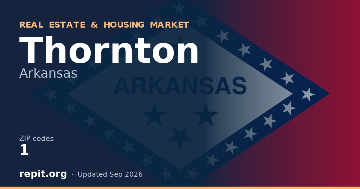 Thornton, AR real estate and housing market — 1 ZIP code