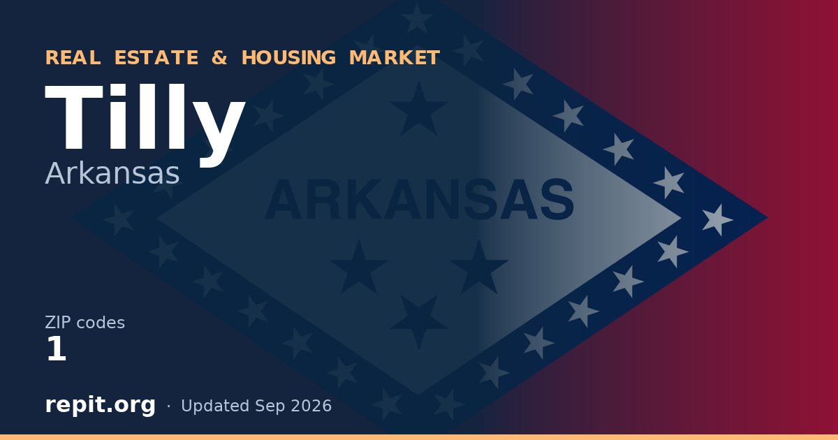 Tilly, AR real estate and housing market — 1 ZIP code