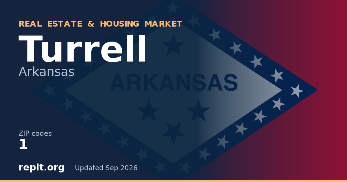 Turrell, AR real estate and housing market — 1 ZIP code