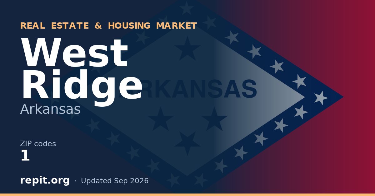 West Ridge, AR real estate and housing market — 1 ZIP code