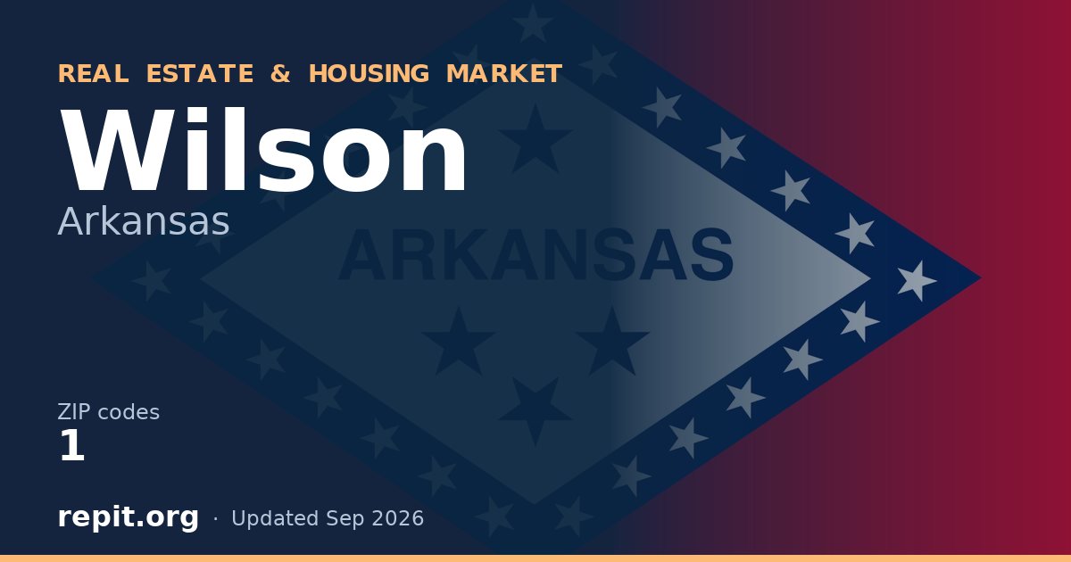 Wilson, AR real estate and housing market — 1 ZIP code