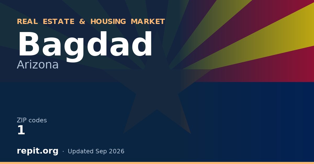 Bagdad, AZ real estate and housing market — 1 ZIP code