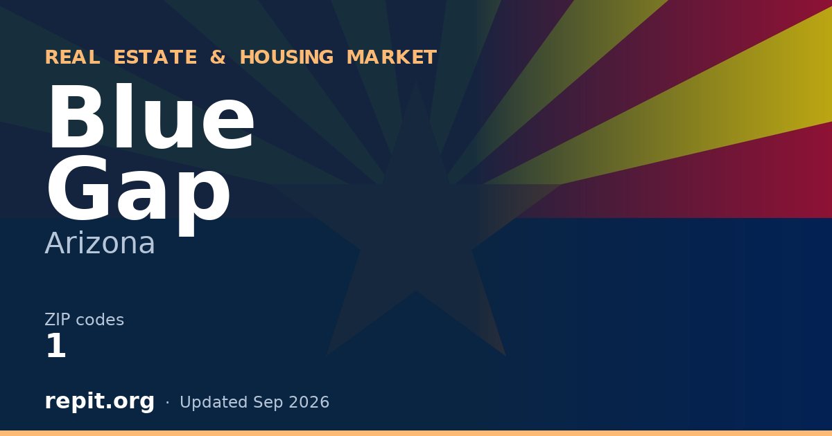 Blue Gap, AZ real estate and housing market — 1 ZIP code