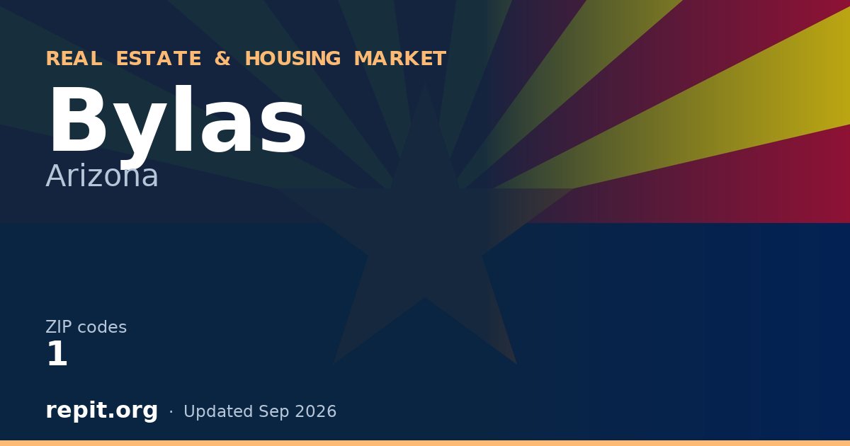 Bylas, AZ real estate and housing market — 1 ZIP code